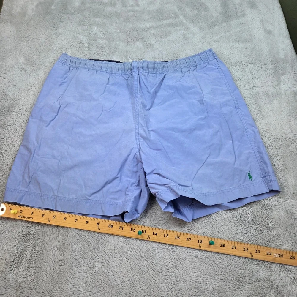 Polo Sport Swim Trunks Mens XL Mesh Lined Elastic Waist Drawstring Shorts Blue